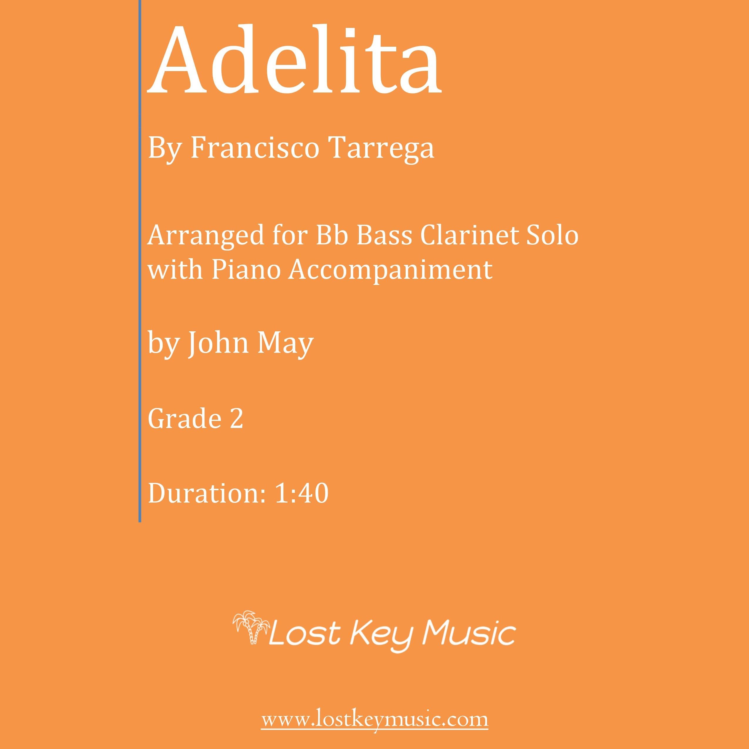 Adelita-Bb Bass Clarinet Solo (Optional Piano Accompaniment) (arr. John May)