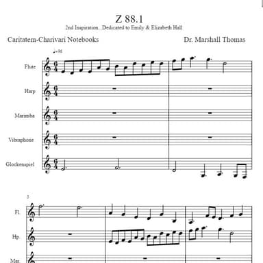 Z 88.1 for Flute, Harp, Percussion a Voce