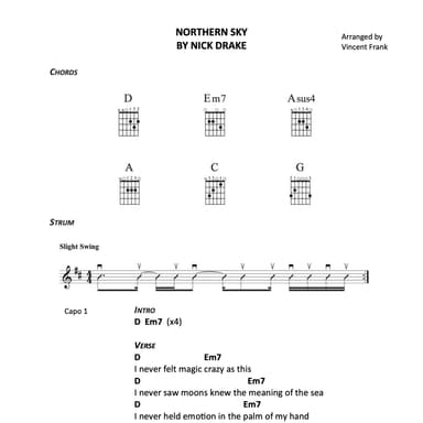 Northern Sky (arr. Vincent Frank)
