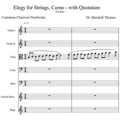 Elegy for Strings, Corno - with Quotation