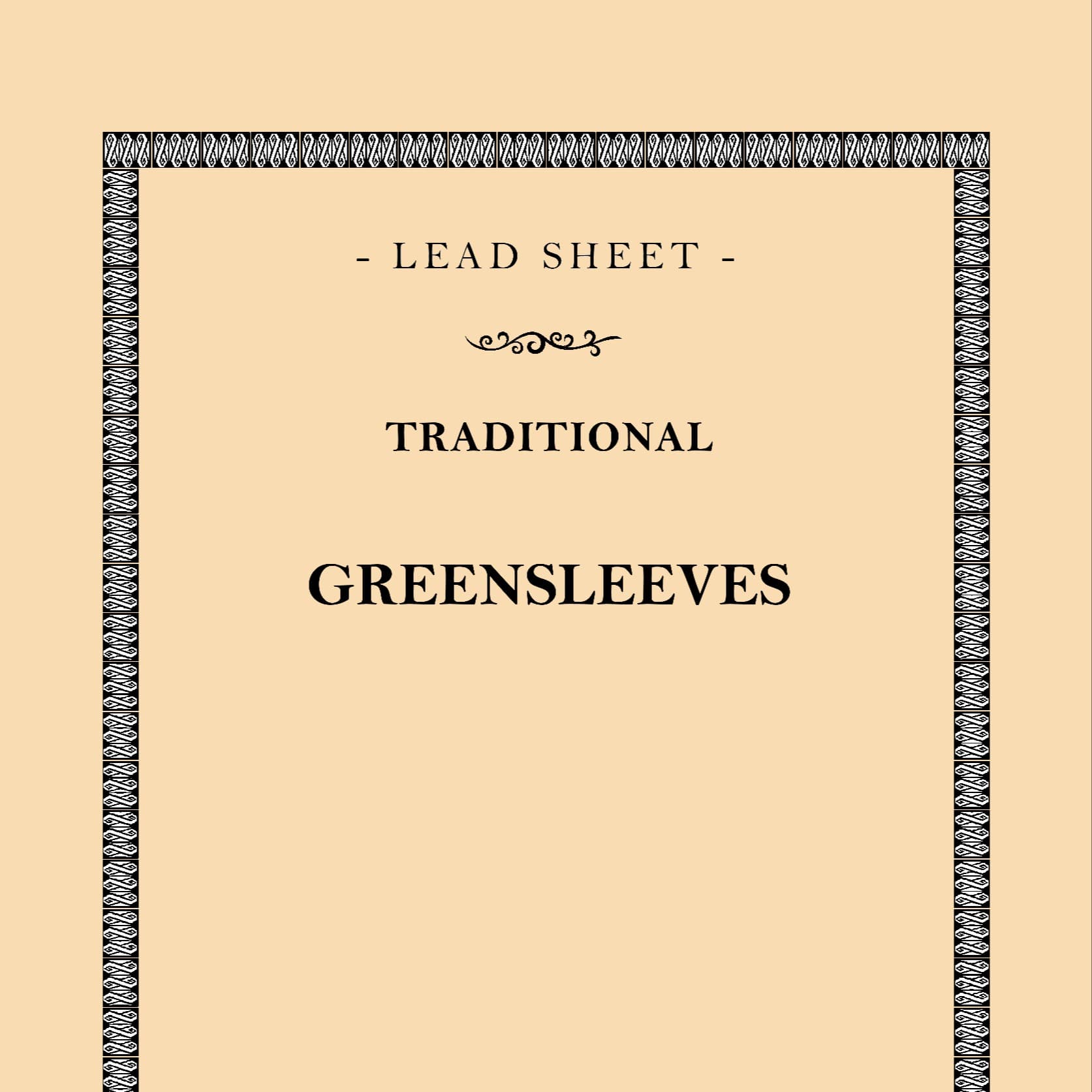 Greensleeves (arr. Francesco Calì)