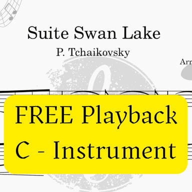 Swan Lake (Tchaikovsky) + FREE Mp3 Playback + Pdf Solo and Piano Parts (arr. Fabio Eduardo de Oliveira)