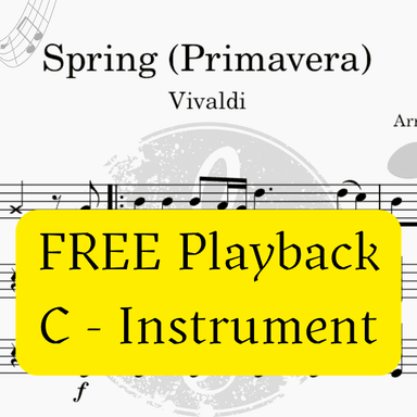 Spring/Primavera (The Four Seasons - Vivaldi) + FREE Playback + Pdf Solo and Piano Parts (arr. Fabio Eduardo de Oliveira)