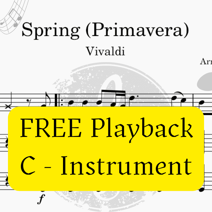 Spring/Primavera (The Four Seasons - Vivaldi) + FREE Playback + Pdf Solo and Piano Parts (arr. Fabio Eduardo de Oliveira)