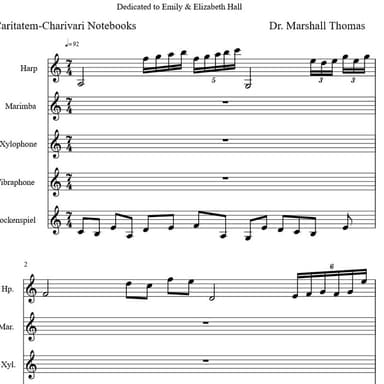 Z 18 for Harp, & Percussion a Voce