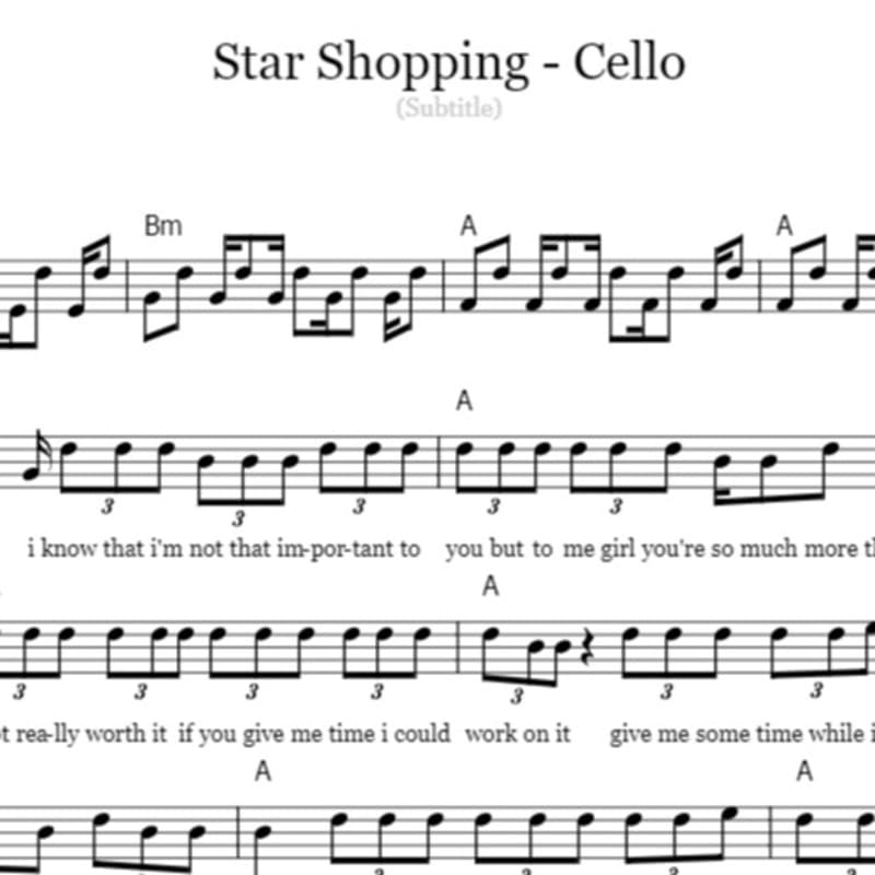 Star Shopping - Cello