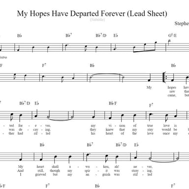 My Hopes Have Departed Forever (arr. B. Scott Christmas)