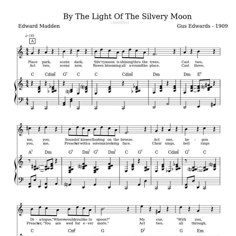 By The Light Of The Silvery Moon (arr. Jim Ivy)