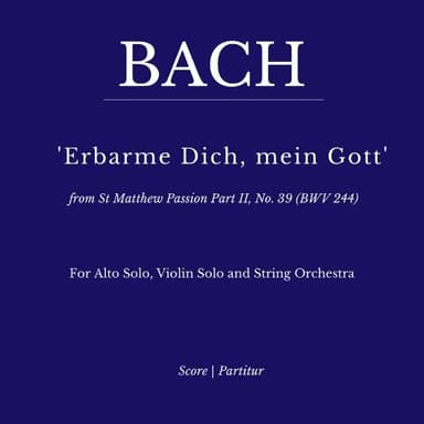 Aria: Erbarme Dich, mein Gott from Matthäuspassion (Strings and Alto voice) (arr. Flavio Regis Cunha)