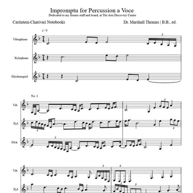 Impromptu for Percussion a Voce