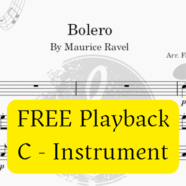 Bolero (Ravel) + Mp3 Playback and Demo + Solo and Piano Parts (arr. Fabio Eduardo de Oliveira)