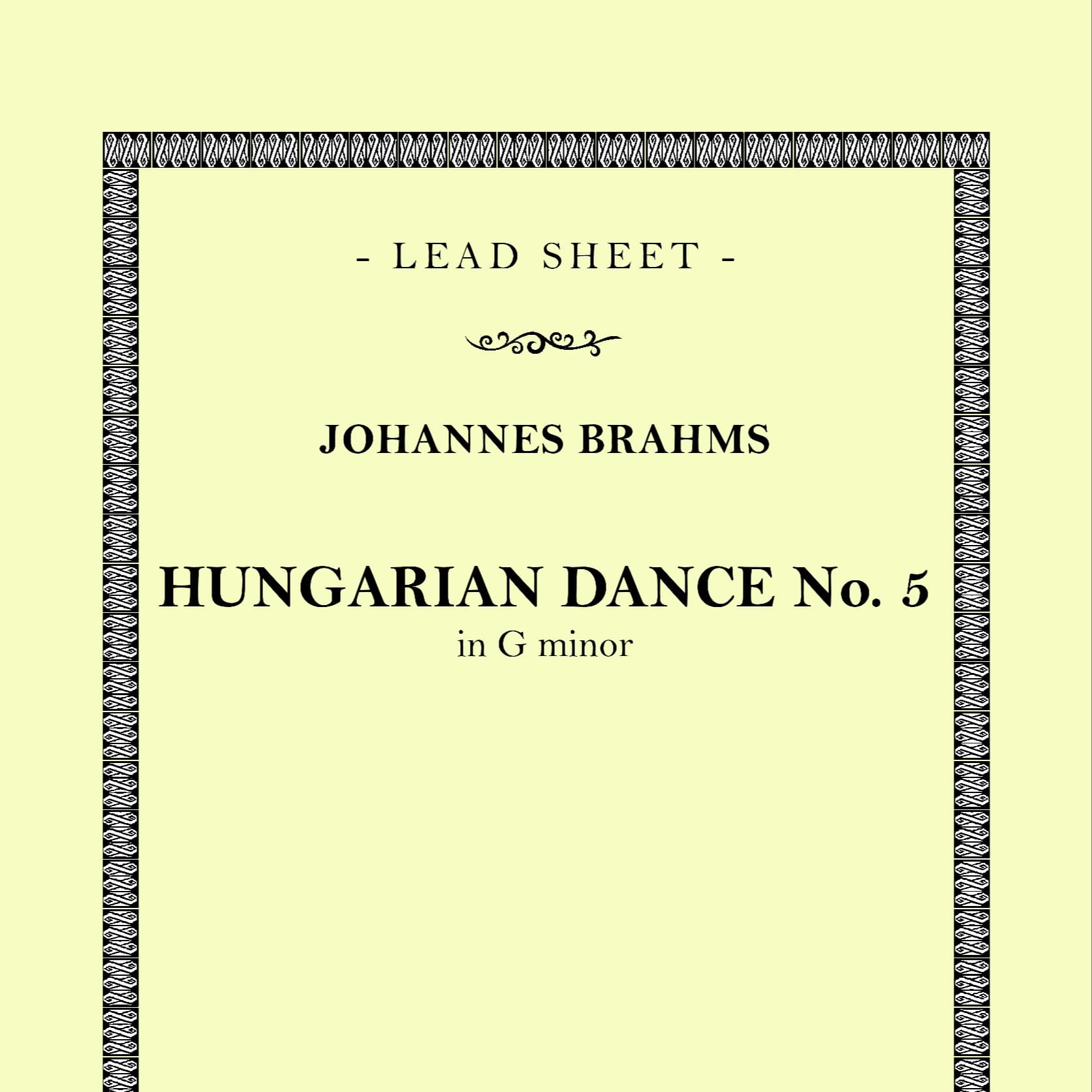Hungarian Dance No. 5 (in Gm) (arr. Francesco Calì)