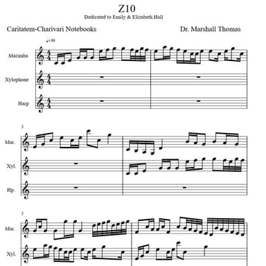 Z 10 for Marimba, Xylophone, Harp
