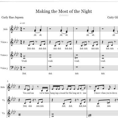 Making The Most Of The Night (arr. Caity Gillooley)