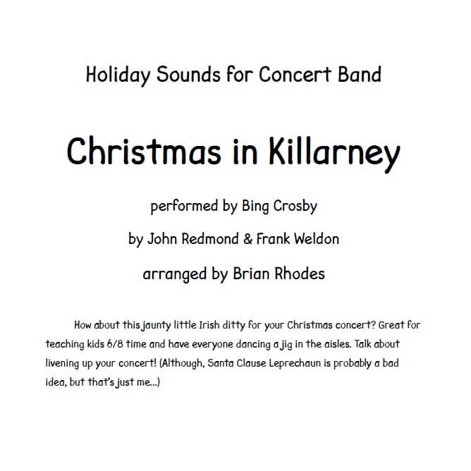 Christmas In Killarney (arr. Brian Rhodes)