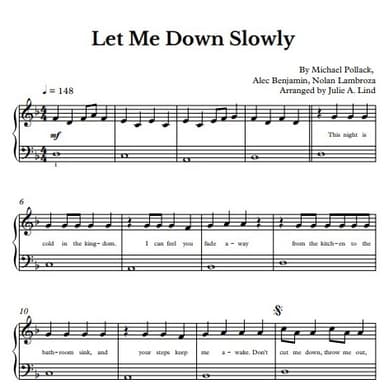 Let Me Down Slowly (arr. Julie A. Lind)