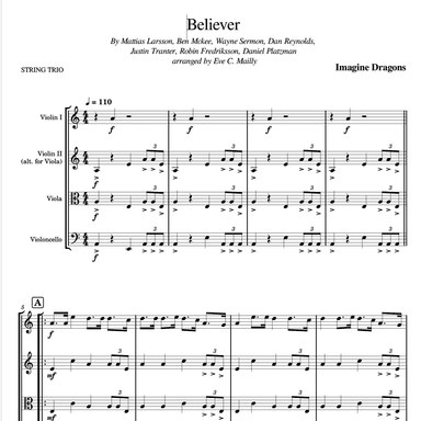 Believer (arr. Eve C. Mailly - Zene Strings)