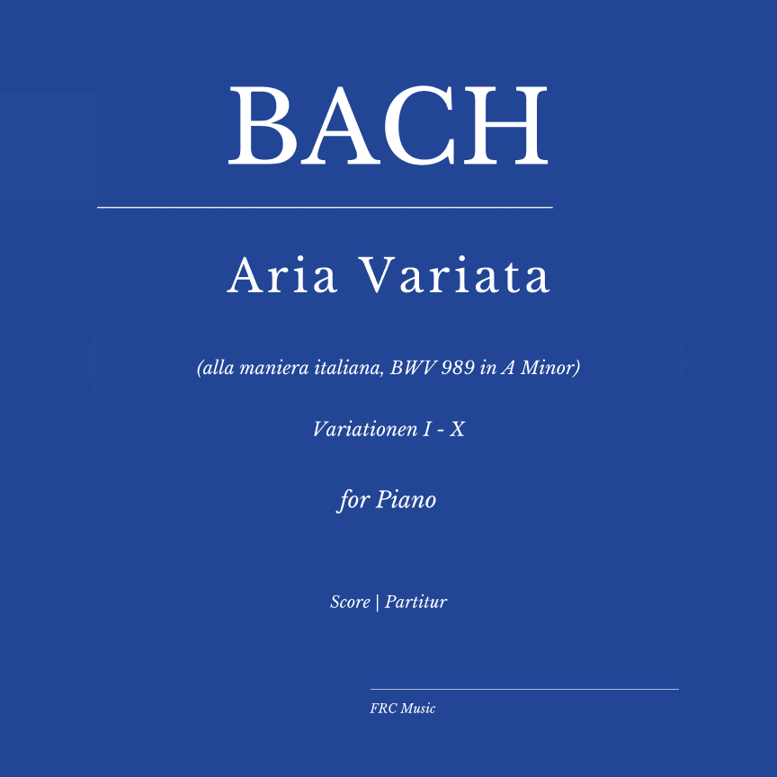 Aria variata (alla maniera italiana) in A Minor, BWV 989 (COMPLETE) as played by Víkingur Ólafsson (arr. Flavio Regis Cunha)