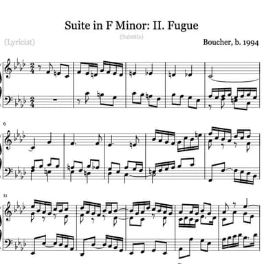 Suite in F Minor: II. Fugue