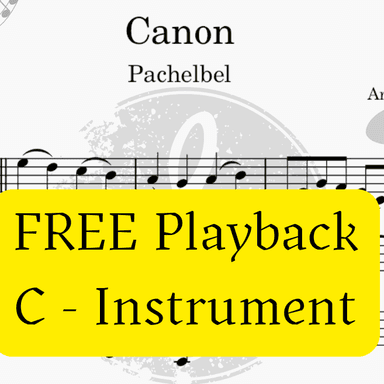 Canon Pachelbel + Free Mp3 Playback + Solo and Piano Parts (arr. Fabio Eduardo de Oliveira)