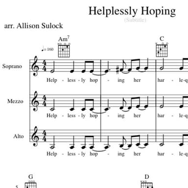Helplessly Hoping (arr. Allison Sulock)