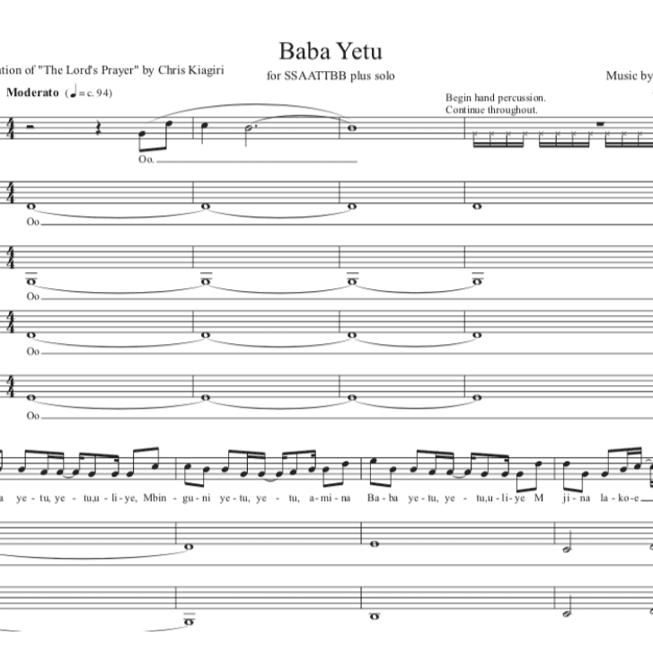Baba Yetu (arr. Julie Gaulke)