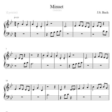 Minuet In G Minor, Bwv Anh. 115 (arr. Linda Schooley)