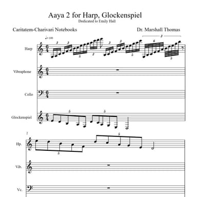 Aaya 2 for Harp, Glockenspiel