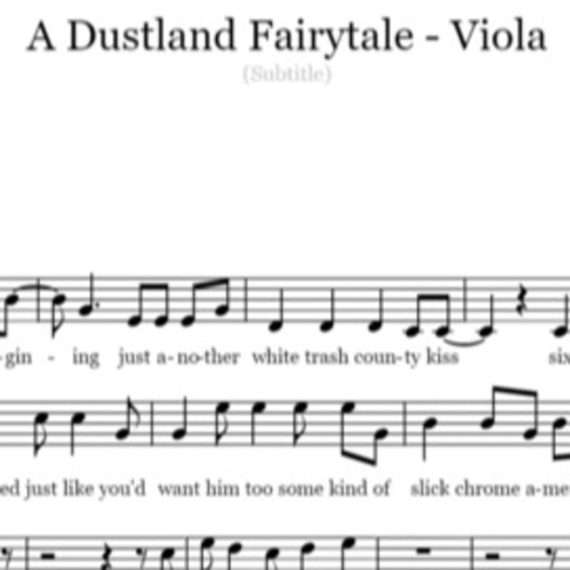 A Dustland Fairytale - Viola