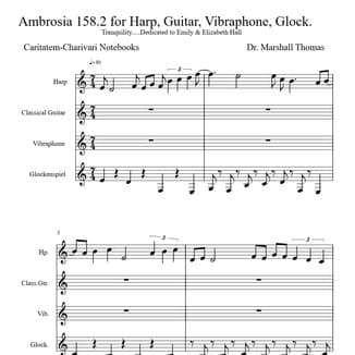 Ambrosia 158 for Harp, Guitar, Vibraphone, Glock.