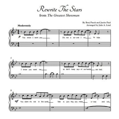 Rewrite The Stars (arr. Julie A Lind)