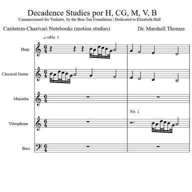 Decadence Studies por Harp, Guitar, Bass, Percussion...