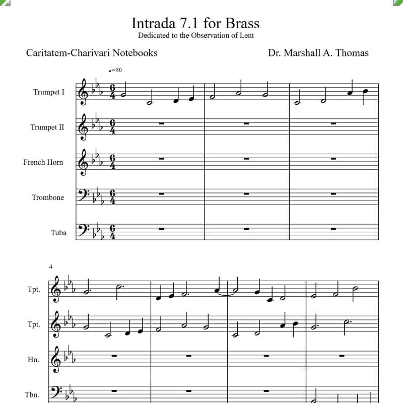 Intrada 7.1 for Brass