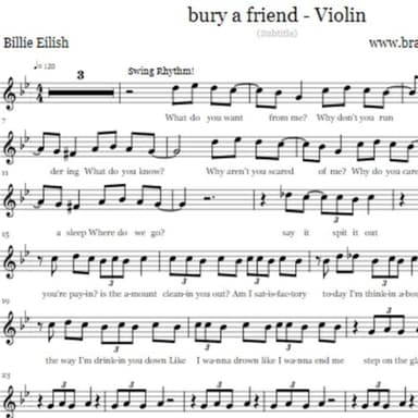 Bury A Friend - Violin