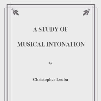 A Study of Musical Intonation