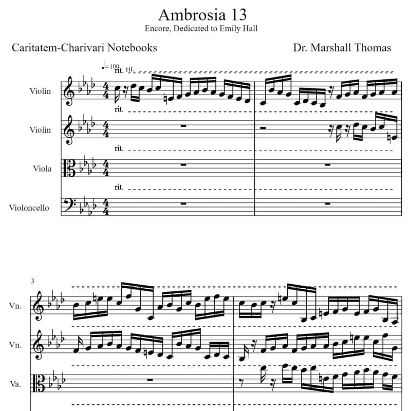 Ambrosia 13 for String Quartet