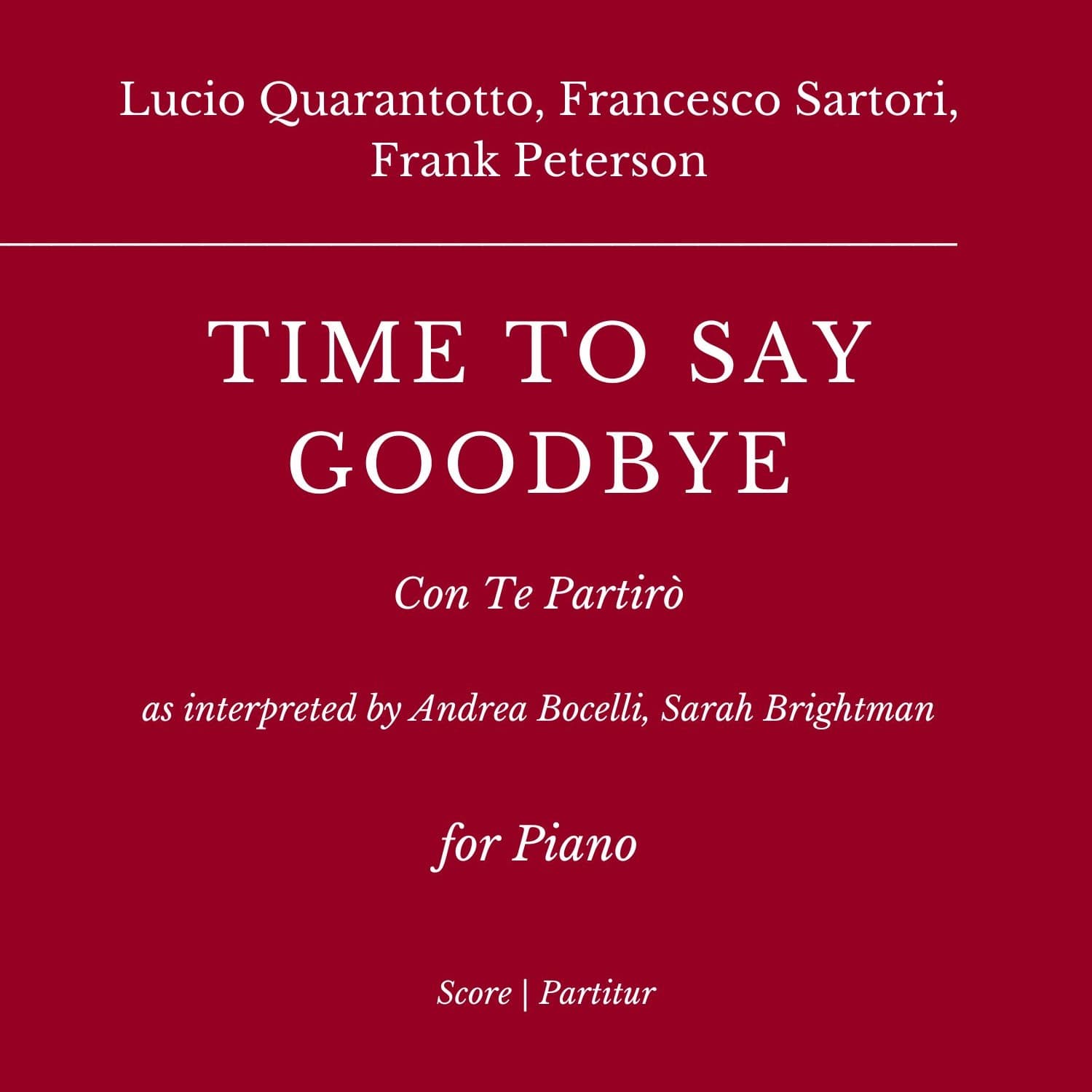 Con Te Partiro (time To Say Goodbye) (arr. Flavio Regis Cunha)