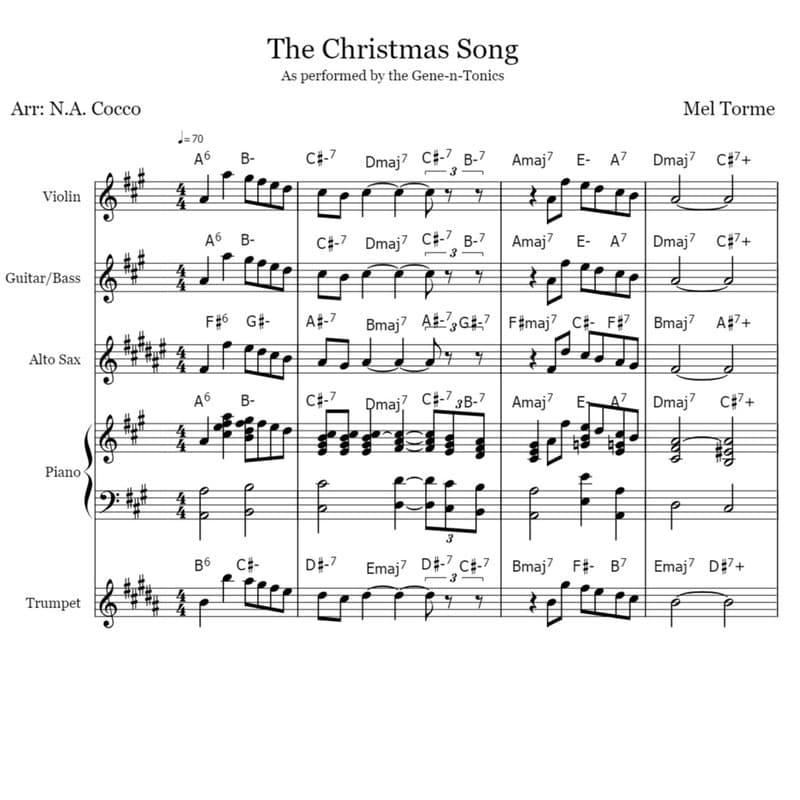 The Christmas Song (arr. Nicholas Cocco)