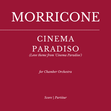 Cinema Paradiso - Score Only (arr. Flavio Regis Cunha)