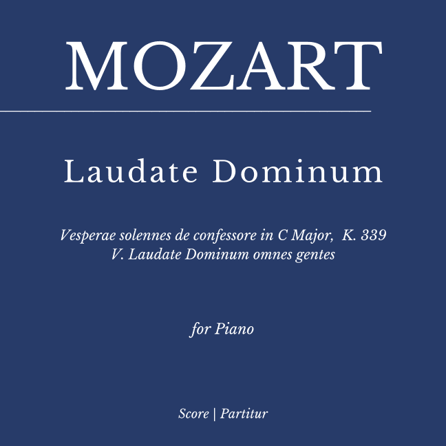 Vesperae solennes de confessore, K. 339: V. Laudate Dominum (As played by Víkingur Ólafsson) (arr. Flavio Regis Cunha)