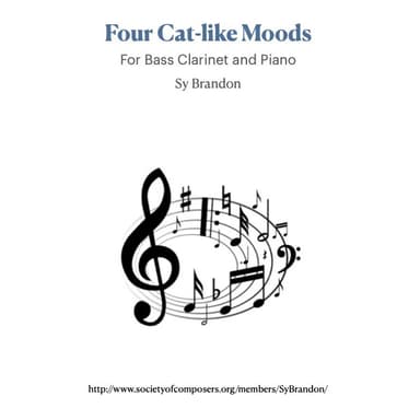 Four Cat-like Moods for Bass Clarinet and Piano