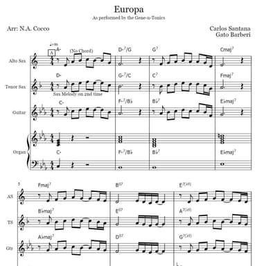 Europa (arr. Nicholas Cocco)