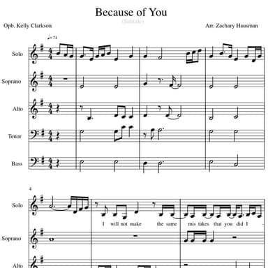 Because Of You (arr. Zachary Hausman)