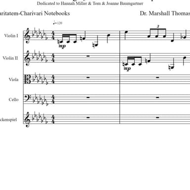 Aaliis 1 for String Quartet & Glockenspiel