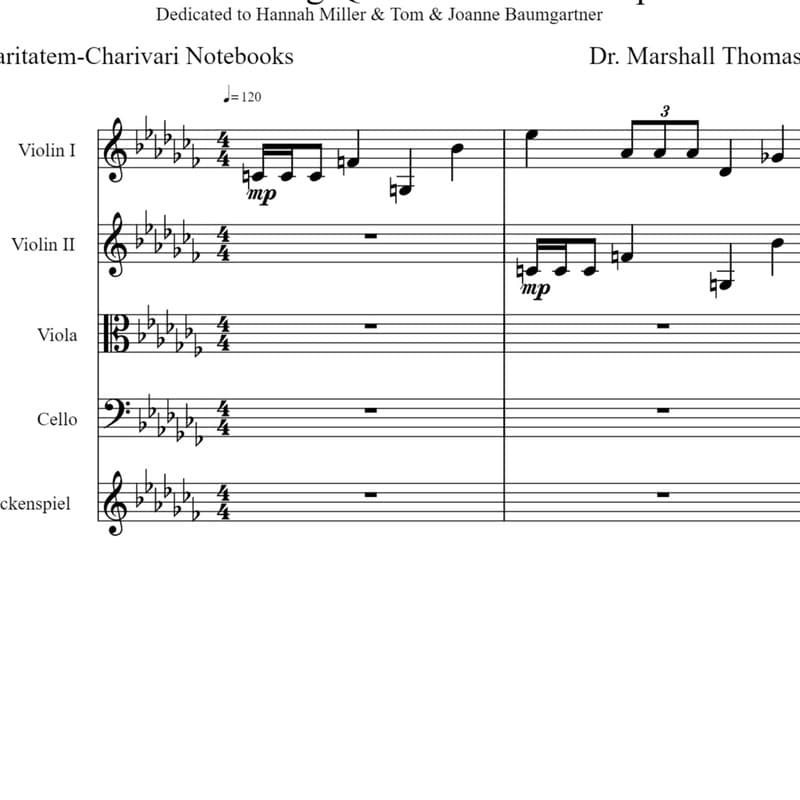 Aaliis 1 for String Quartet & Glockenspiel