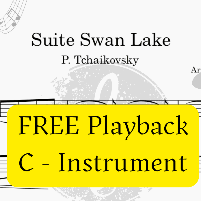 Swan Lake (Tchaikovsky) + FREE Mp3 Playback + Pdf Solo and Piano Parts (arr. Fabio Eduardo de Oliveira)