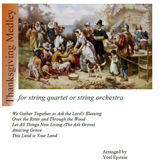 Thanksgiving Medley: Six traditional songs for flute and piano intermediate (arr. Yoel Epstein)