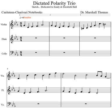 Dictated Polarity Trio for Violin, Flute, 'cello