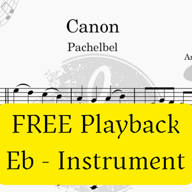 Canon Pachelbel + Free Mp3 Playback + Solo and Piano Parts (arr. Fabio Eduardo de Oliveira)
