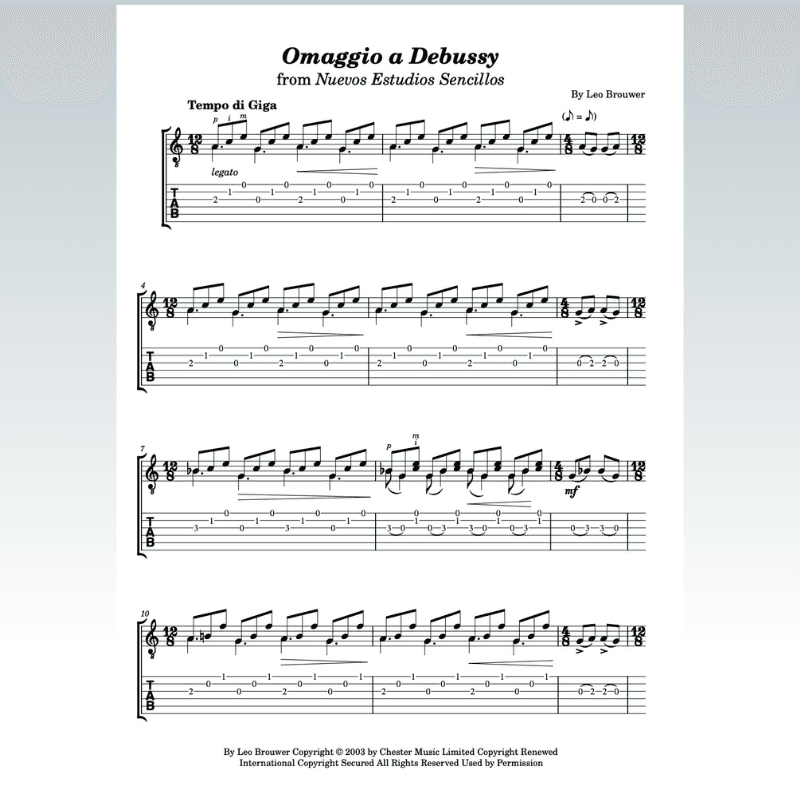 Omaggio A Debussy (arr. Kenneth Pasciak)